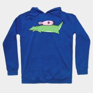 Axolotl and Alligator Hoodie